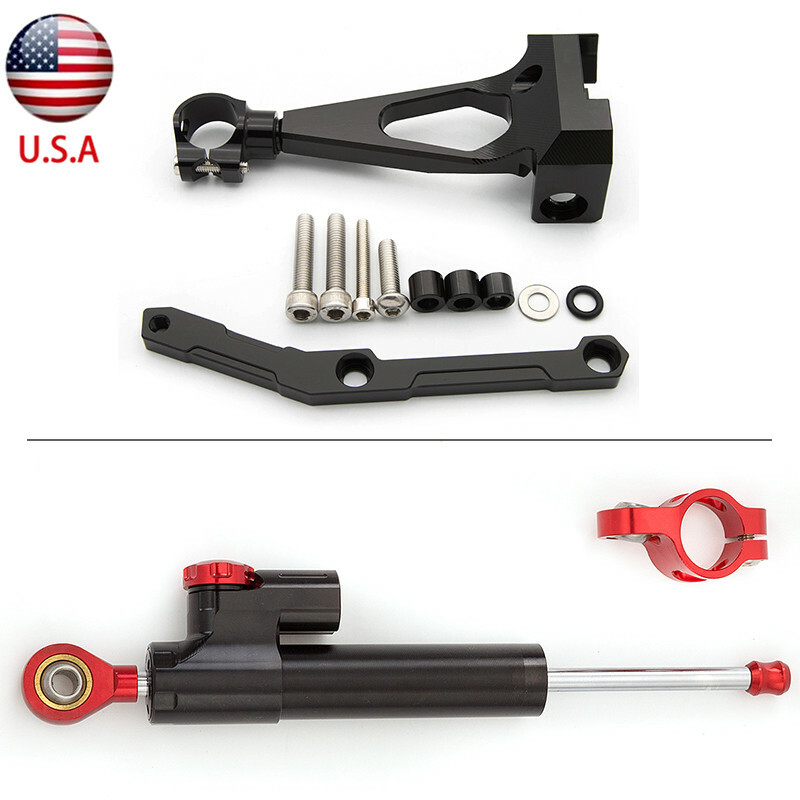 For MT-09 FZ09 CNC Steering Damper Stabilizer Bracket Mount Support Kit FXCNC