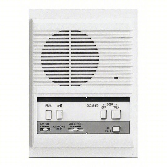AIPHONE LEF-1C Semi-Flush Mount Open Voice Sub-Master Intercom with Door-Release