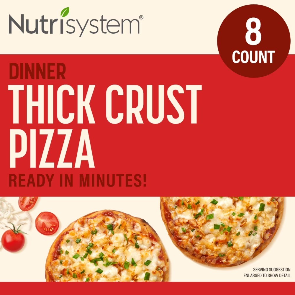 Personal Size Thick Crust Pizza 8 Pack for Weight Loss Support