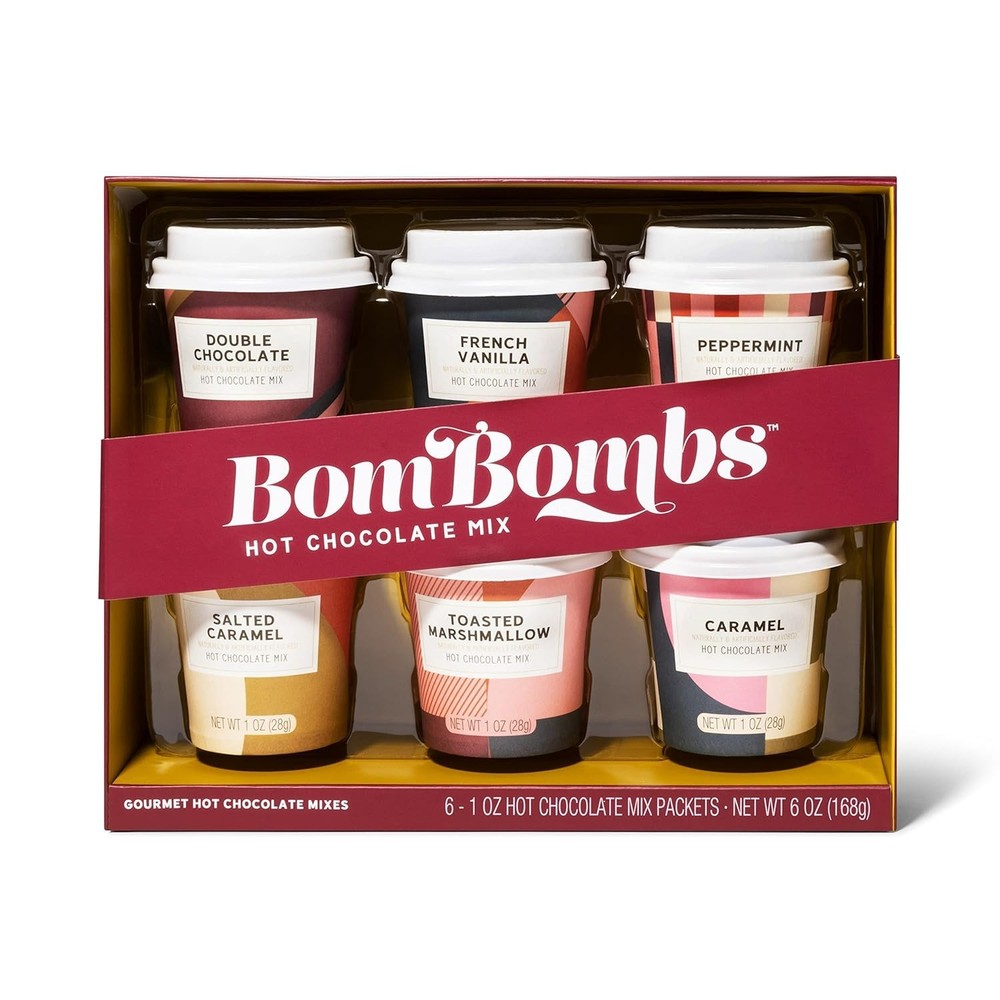 Luxurious Hot Cocoa Mix Gift Set - Mini Cup Packaging with 6 Unique Flavors