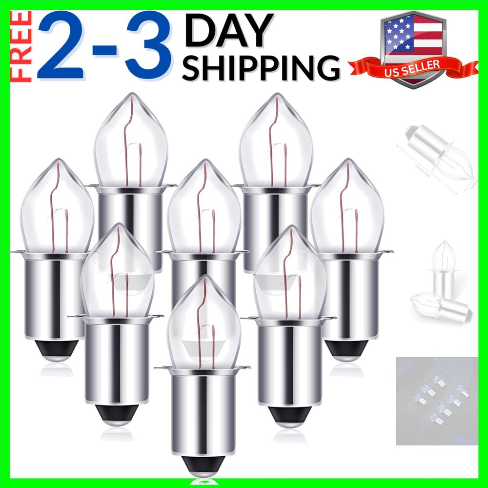 8 Pieces 2D-2.4-Volt 0.7A Krypton Replacement Bayonet Base Bulb
