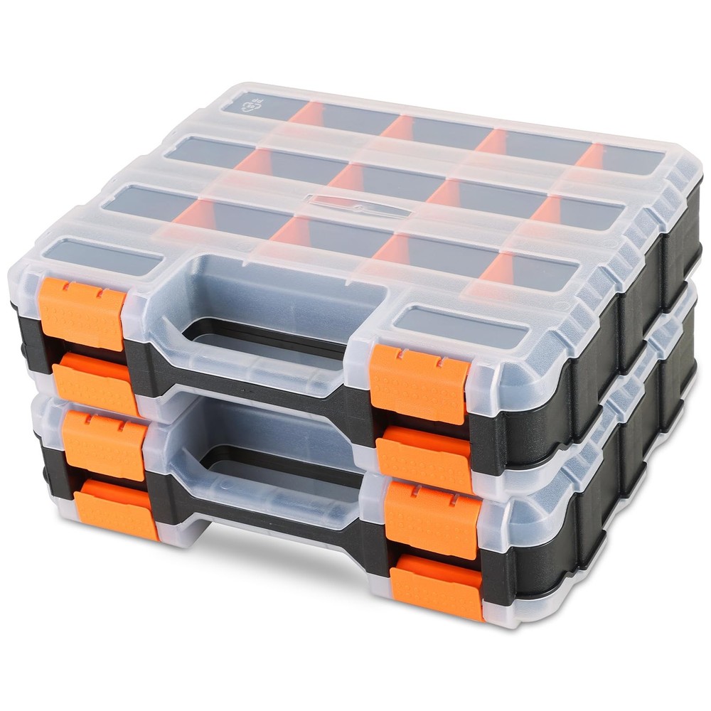 weyleity Small Parts Organizer | Storage Case Tools Box Organizer 34-Compartm...