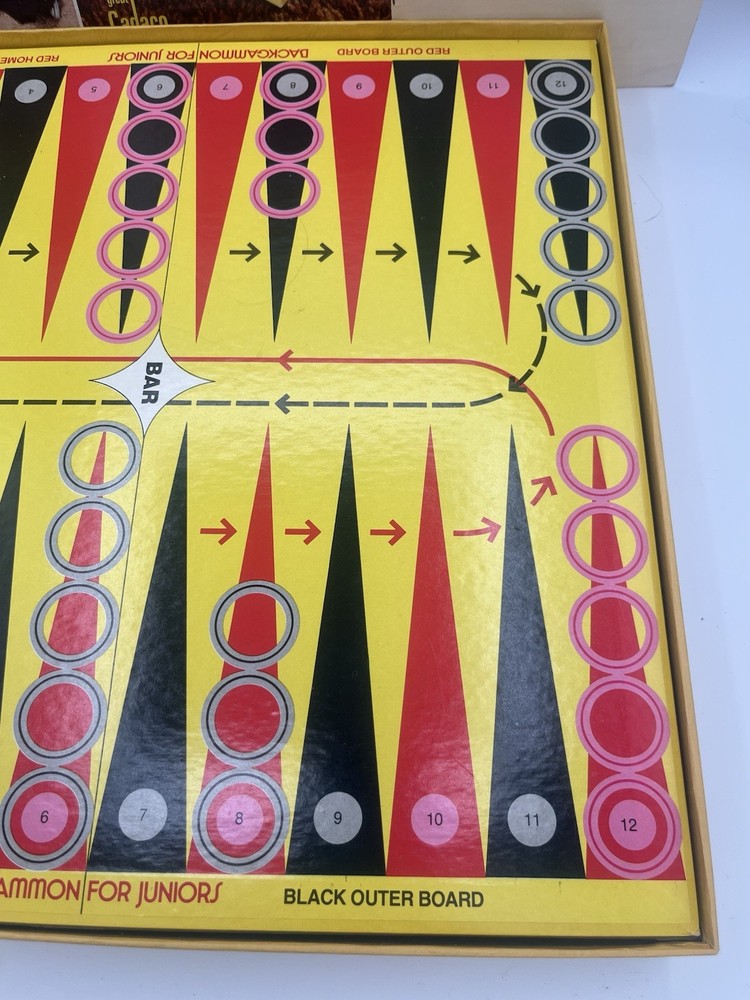Backgammon For Juniors 1977 “A Great Cadaco Game” No 535