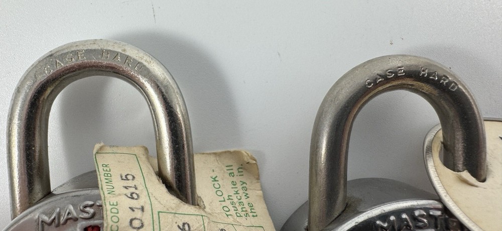 Two Pack Master Case Hard Combination Locks with Combinations