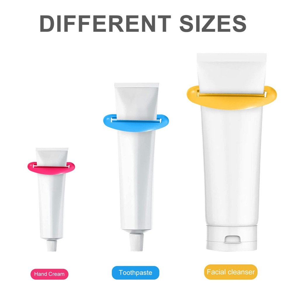 18PCS Toothpaste Tube Squeezer Plastic Dispenser Clips Bathroom Saver Set