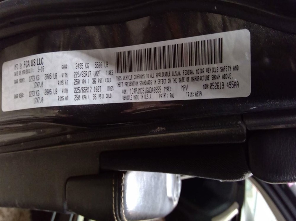 CHEROKEE 2016 Transmission Shift 947500