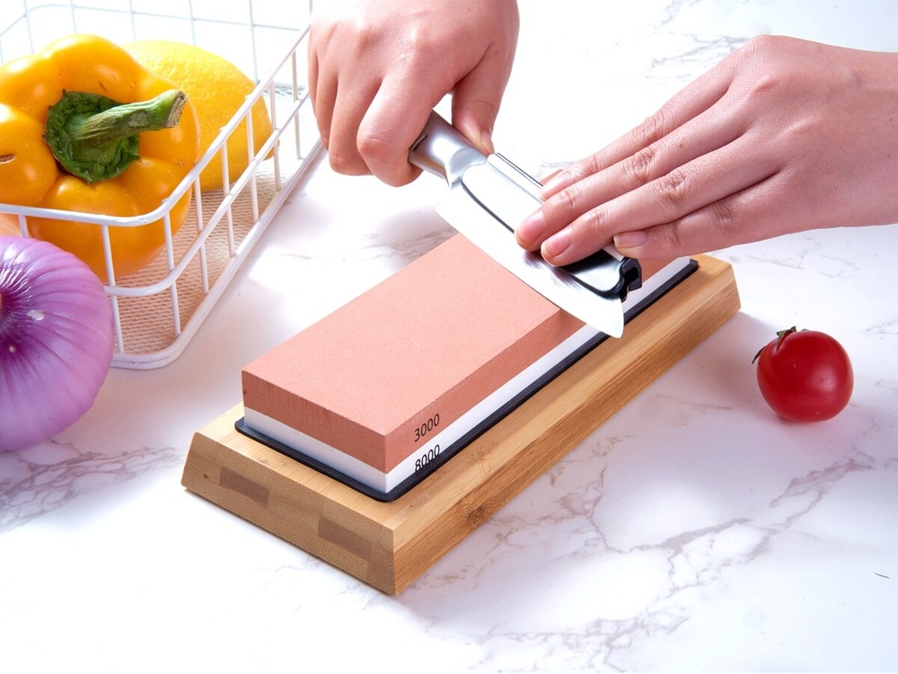 4PCS Knife Sharpening Water Stone 1000/6000 Grit Kitchen Whetstone Sharpener