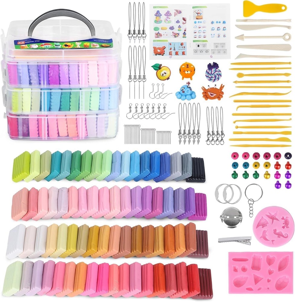 DIY Polymer Clay Kits with 82 Accessories