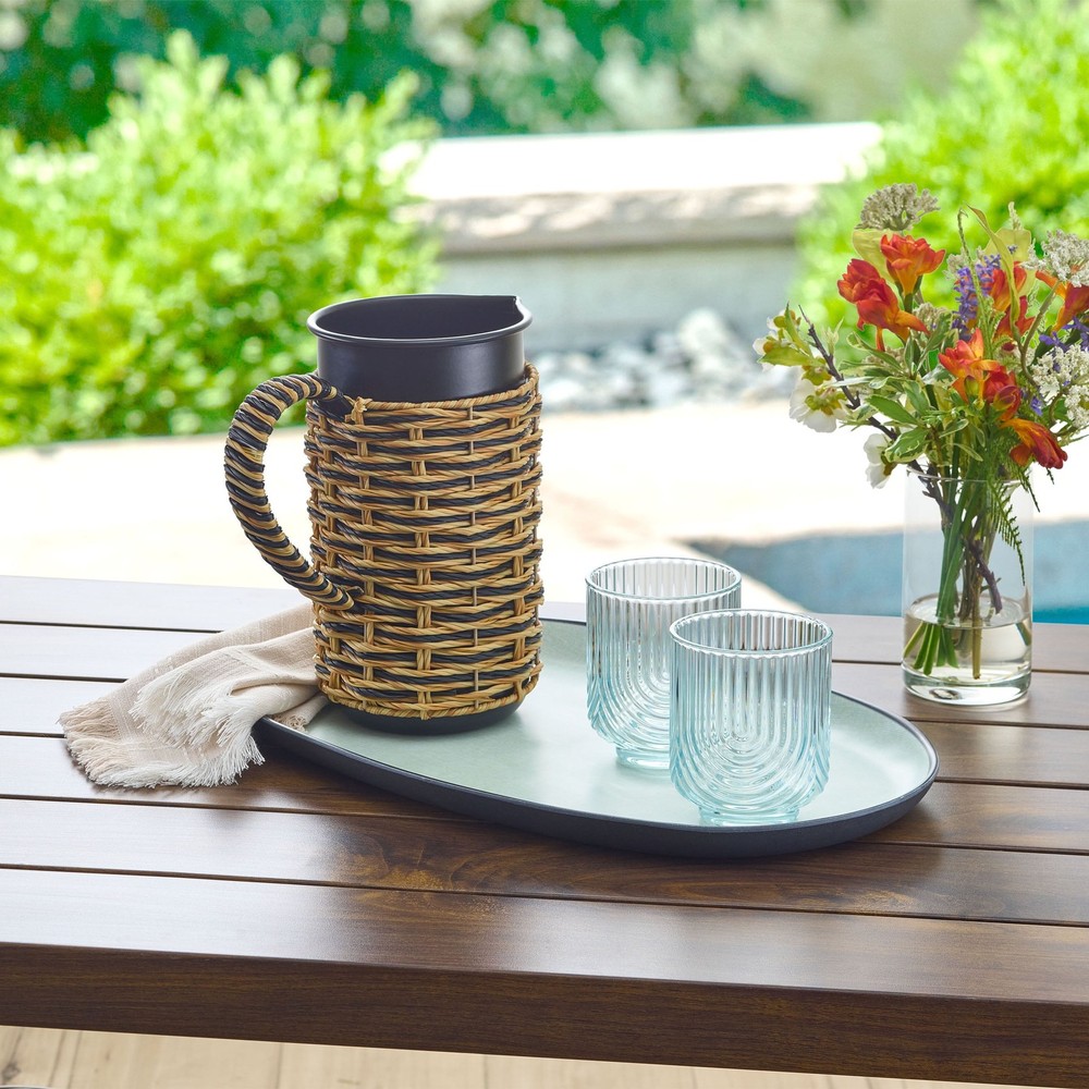 Galvanized Pitcher Black