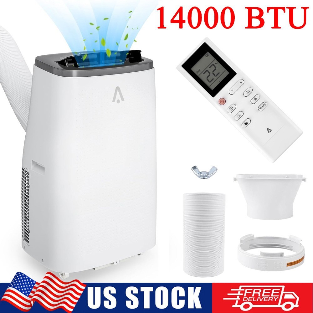 14000 BTU Portable Air Conditioner 750 Sq.Ft Remote with 24H Timer & Window Kit