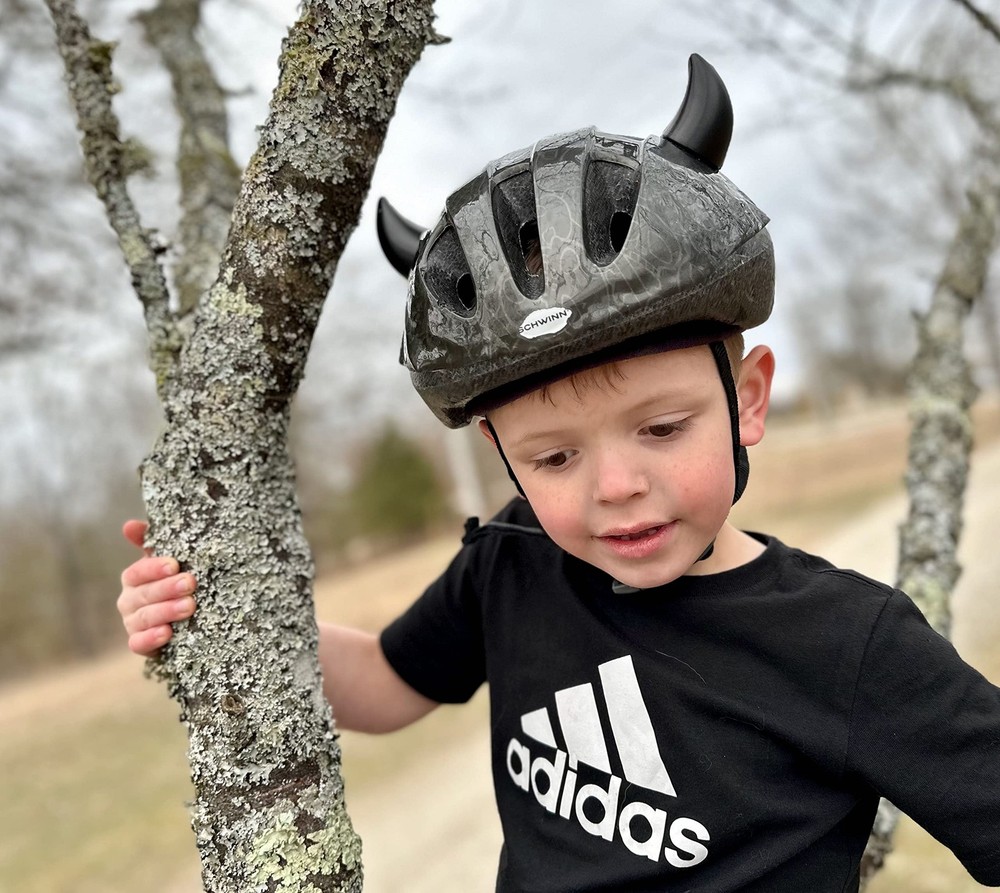 Softeez Black Devil Horns for Helmet | Made in USA | Foam Helmet Accessory fo...