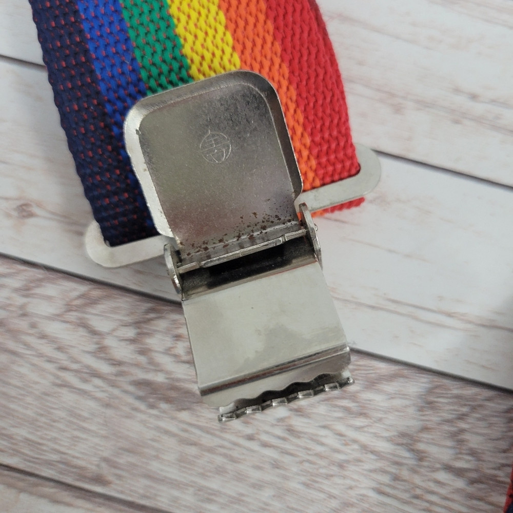 Rainbow Suspenders Wide Pant Clips