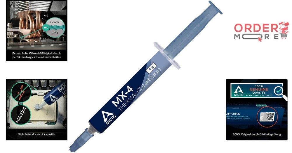 MX-4 4g Thermal Paste - High Conductivity for Long-Lasting Performance