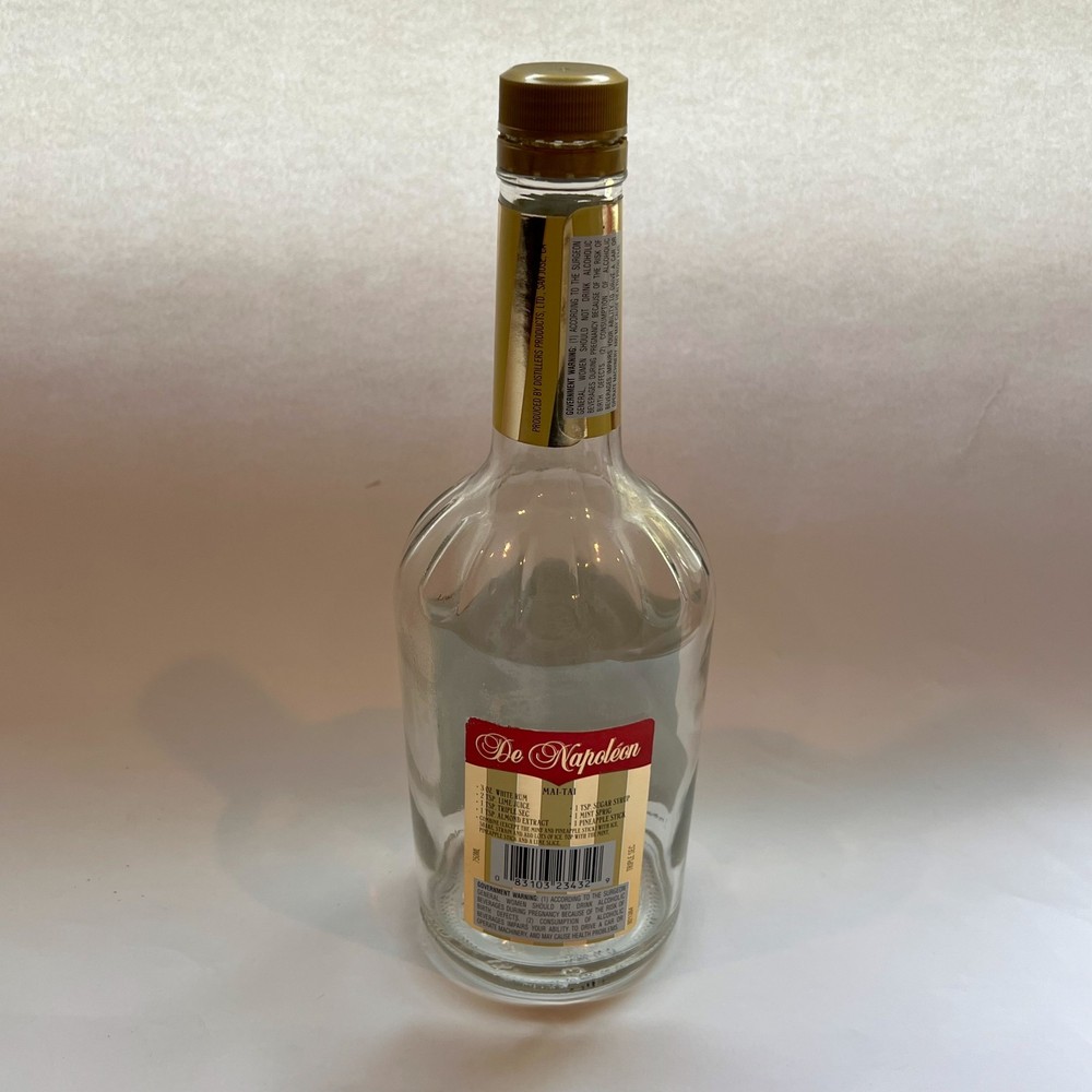De Napoleon Triple Sec Liqueur - Empty Bottle - 750ml with Cap