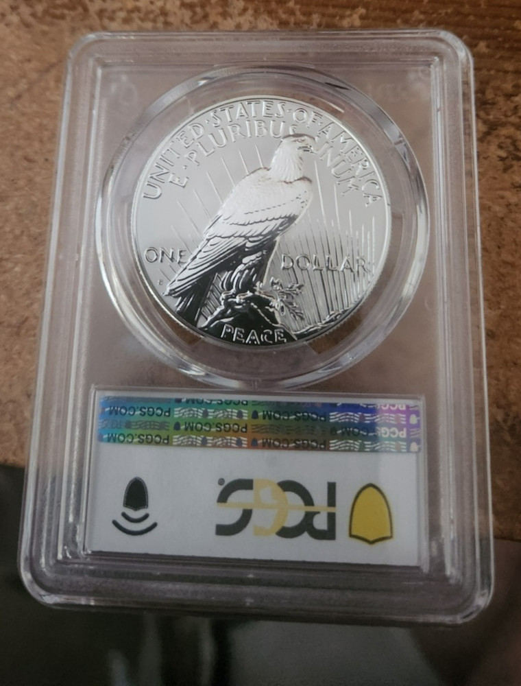 2025 s silver reverse proof Peace Dollar PCGS PR 69
