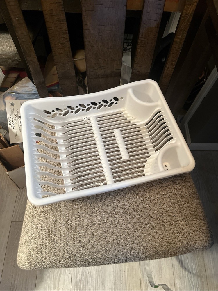 White IKEA Plate DISH Cup Holder Drainer DRAIN Draining RACK For Kitchen Sinks