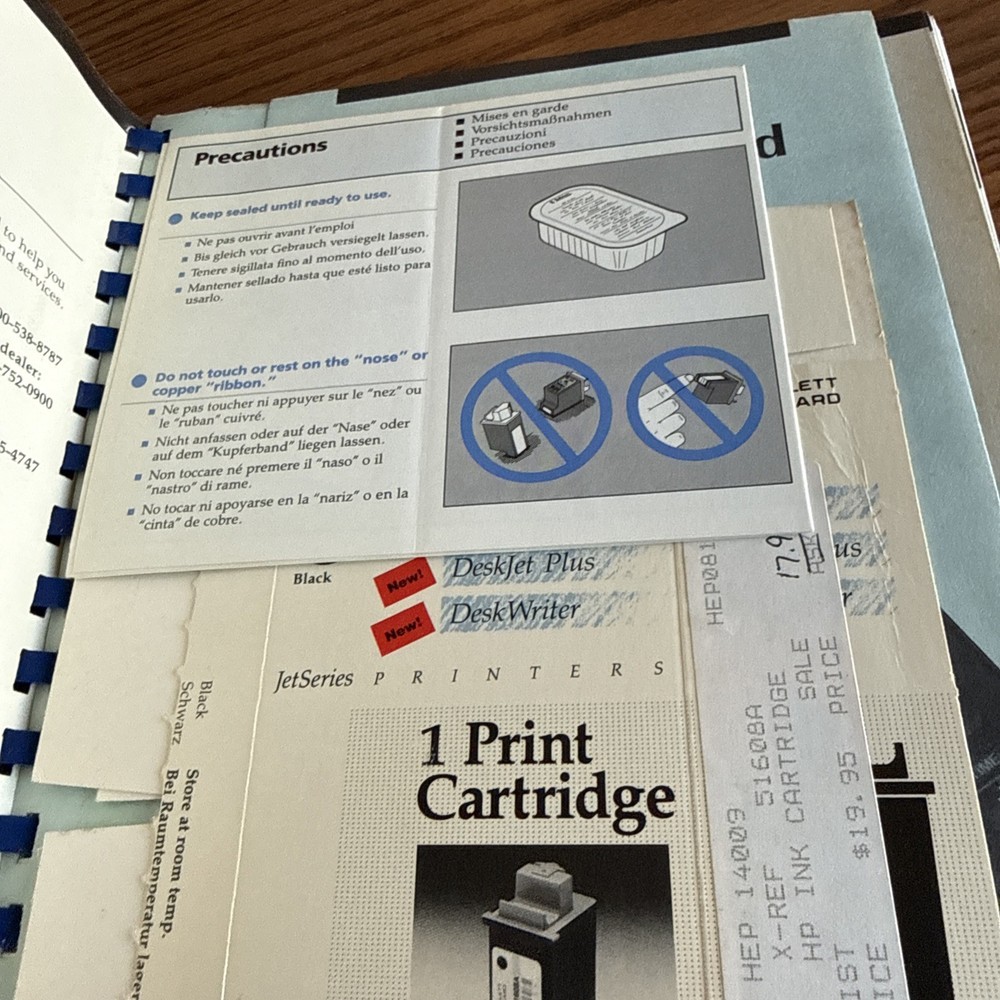 HP PROFESSIONAL PRINTER DESKJET OWNER'S MANUAL WITH DRIVER DISC
