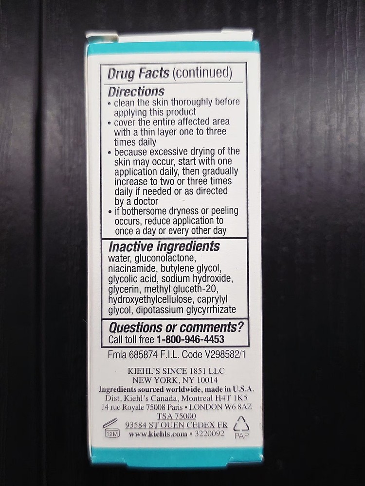 Kiehl's Dermatologist Solutions Truly Targeted Acne-Clearing Solution. 15ml