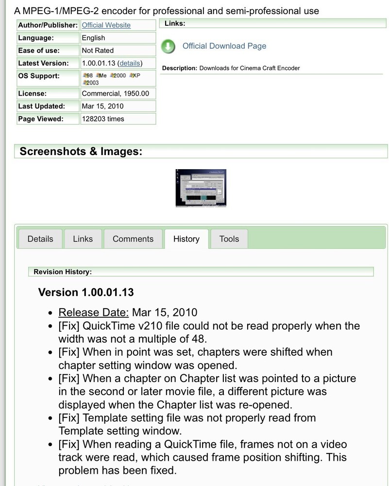 Cinema Craft Encoder SP2 Video Editing Software Windows.