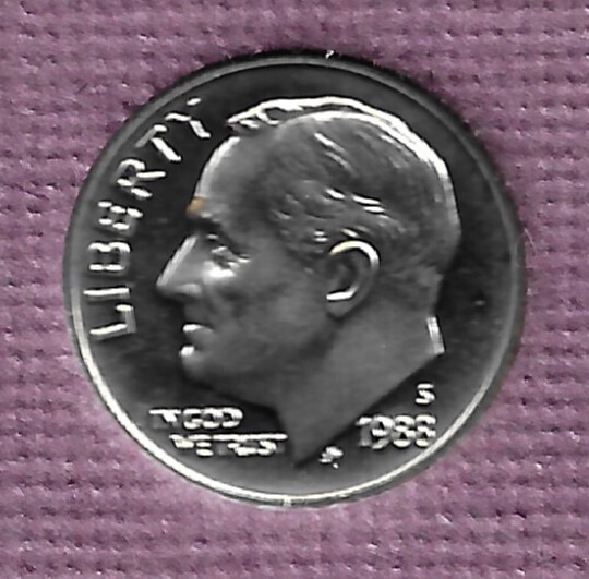 1988-S PROOF ROOSEVELT DIME