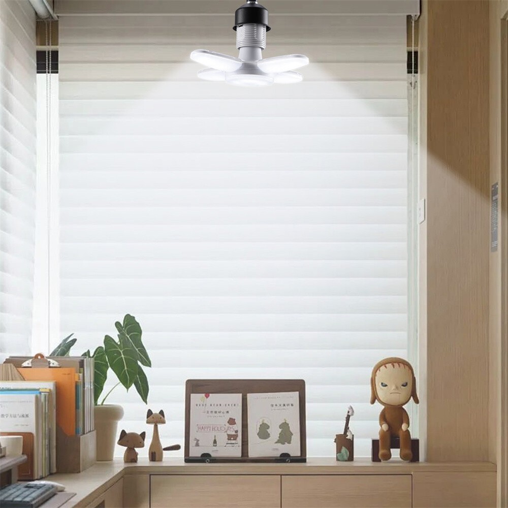 E27 LED Garage Light Bulb 28W Deformable Ceiling Fixture Lights Workshop Lamp