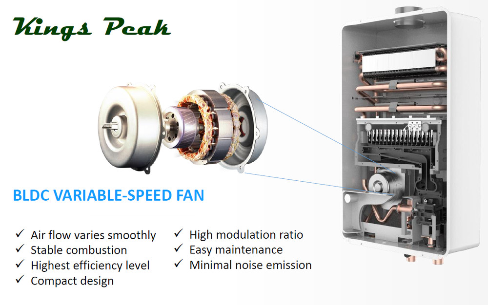 Kings Peak Indoor Tankless 199,000 BTU Natural Gas Water Heater KNG199INW 9.0GPM