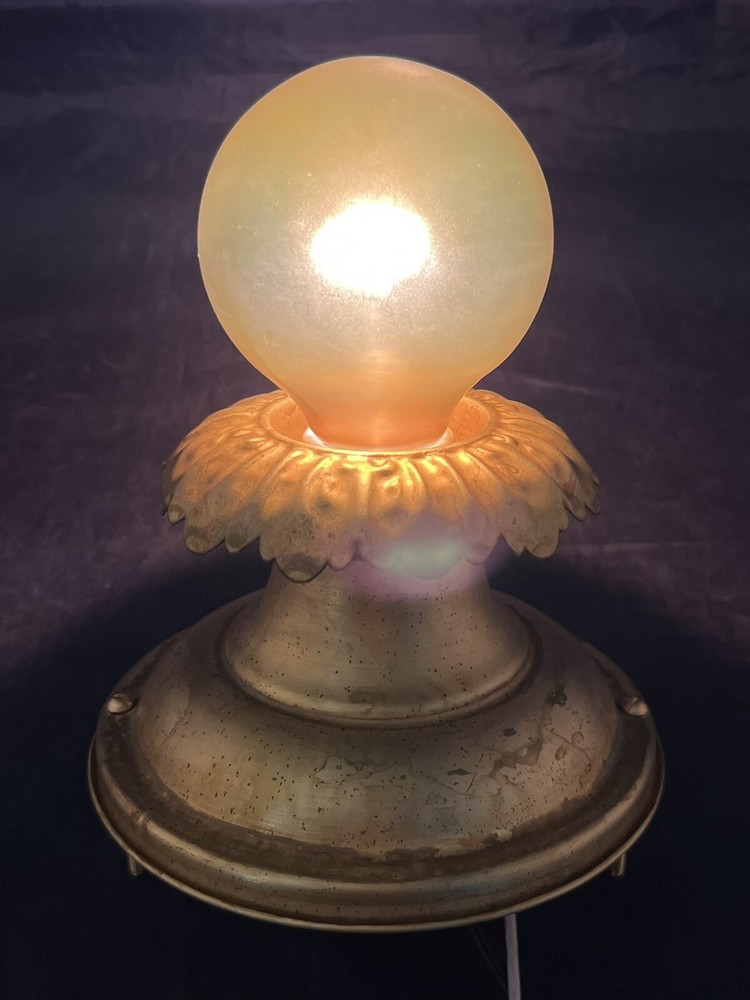 Pair Antique Brass Flush Mount nice Finish Rewired 60D