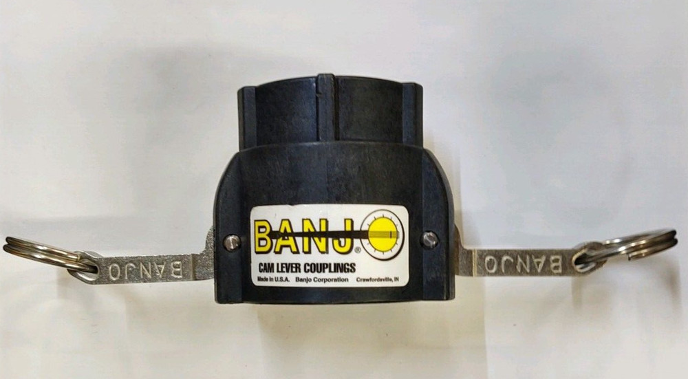 150D BANJO CAM LEVER COUPLING-BLACK POLYPROPYLENE