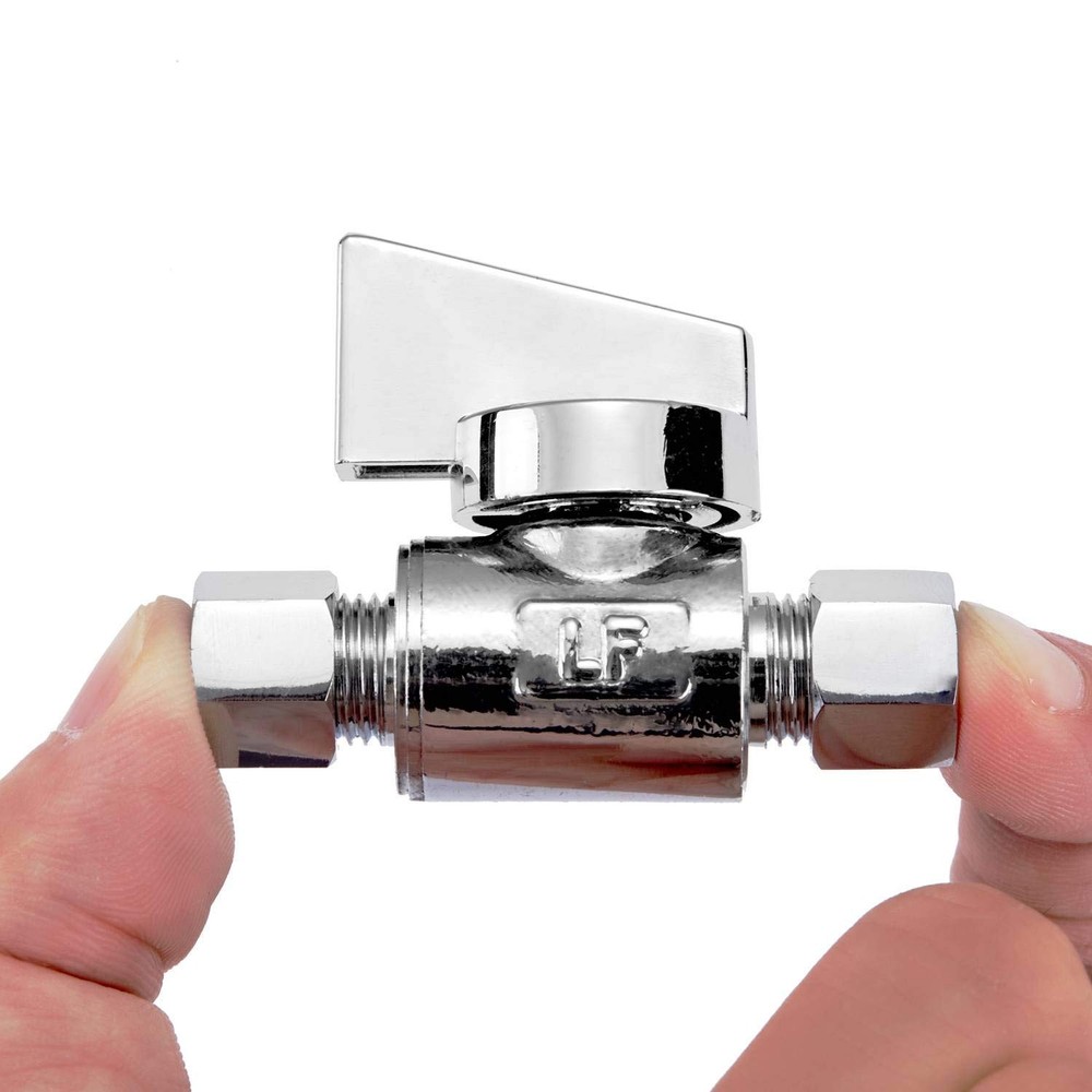 Minimprover 2 Pack Premium Brass 1/4" Compression x 1/4" Compression Angle Va...