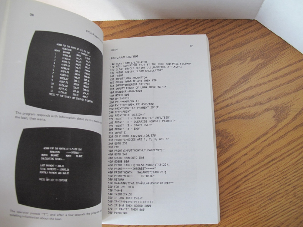 VINTAGE TRS-80 COMPUTER PROGRAMMING BOOK RADIO SHACK 1980 PROGRAMS