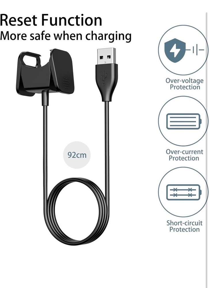 Meliya Fitbit Charge 3/4 Charger Cable - 3.1ft USB Dock Replacement