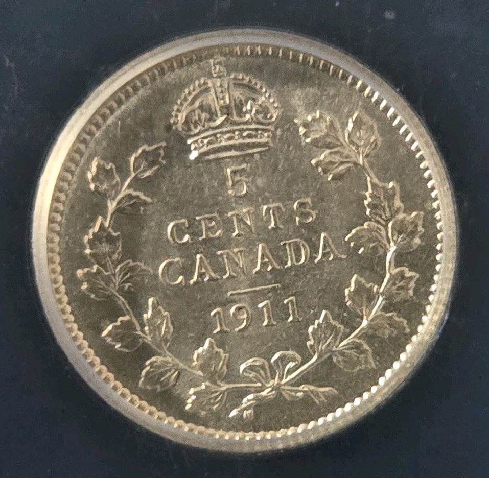 1911 10 Cent Dime AU58 ICG Canada 🇨🇦