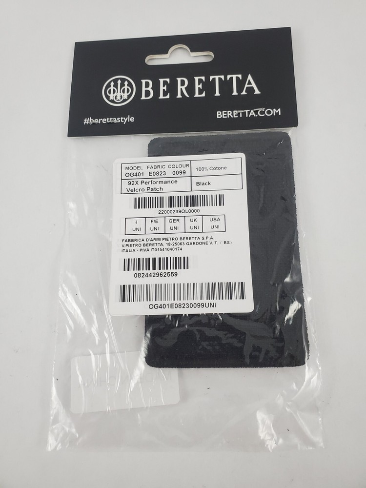 Beretta Firearms 92X Performance Logo Morale Patch Hook / Loop Backing M9 92