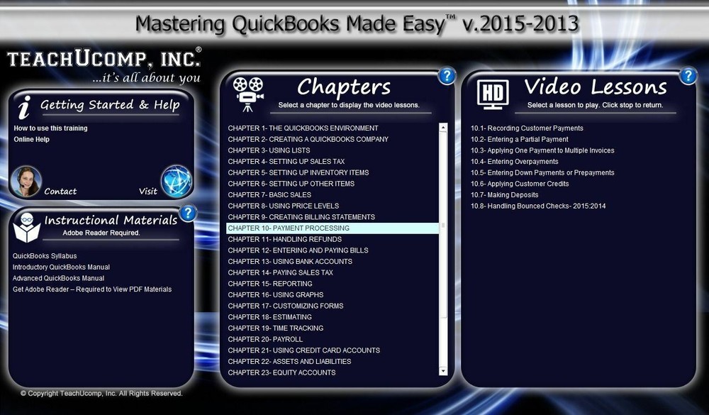 QUICKBOOKS PRO 2015 2014 2013 Training Tutorial DVD and Digital Course 9 Hours