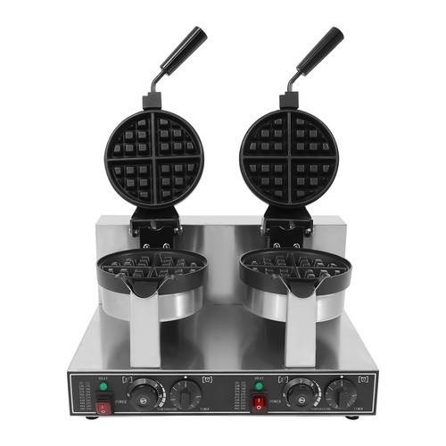 Double Head Waffle Maker Electric Digital Muffin Baker Waffle Making Machine