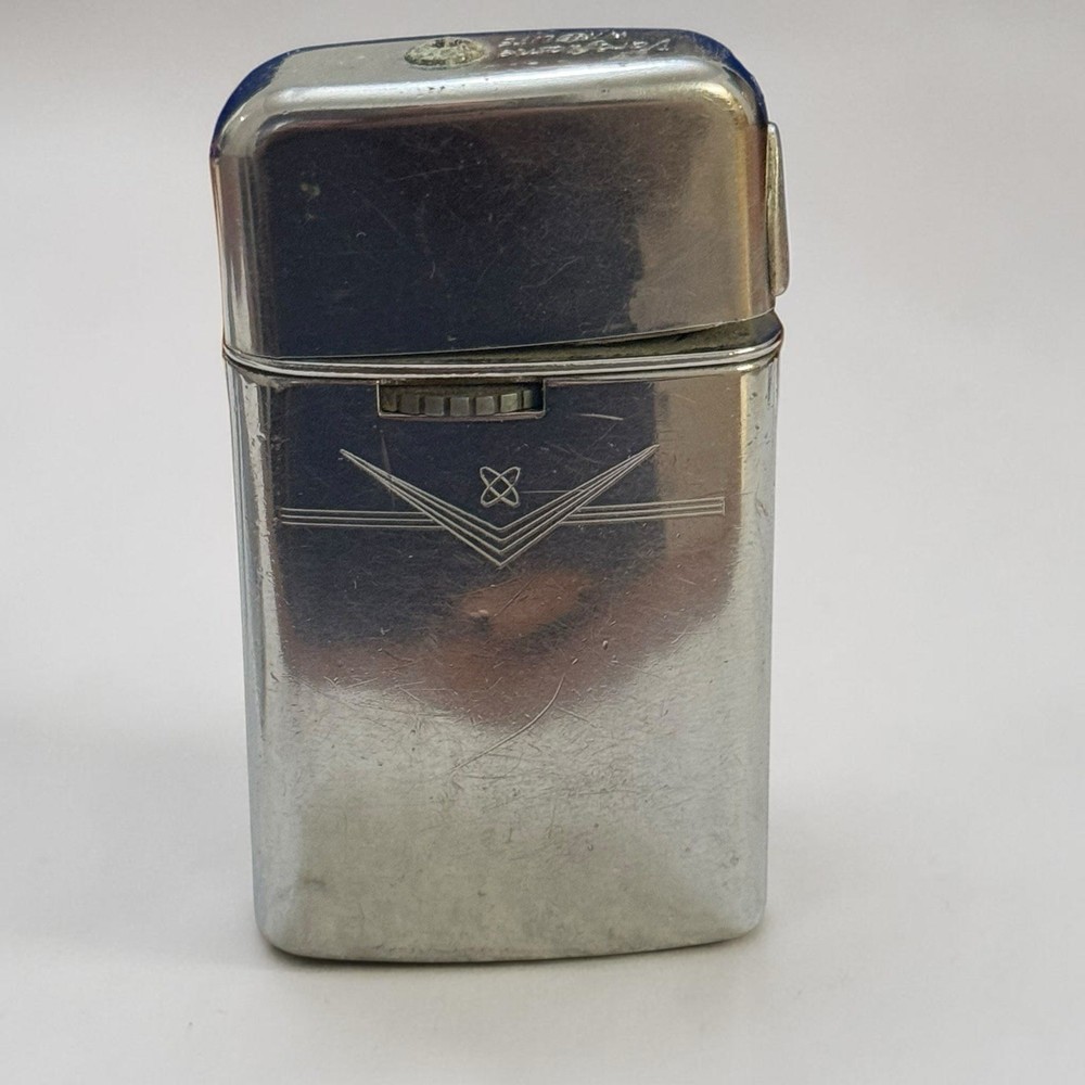 Vintage RONSON Lighter Windproof Atomic Chevron Sputnik Logo