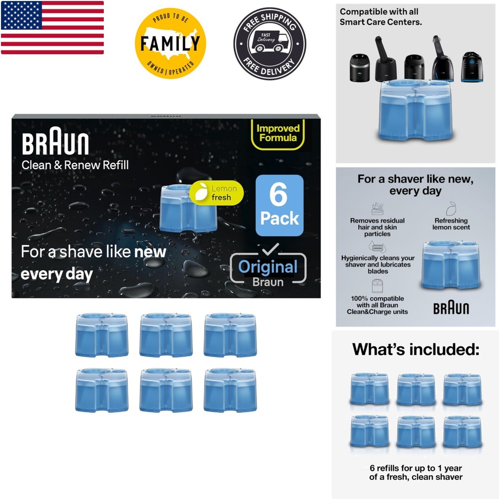 Braun Clean & Renew Refill Cartridges CCR Replacement 6‑Pack