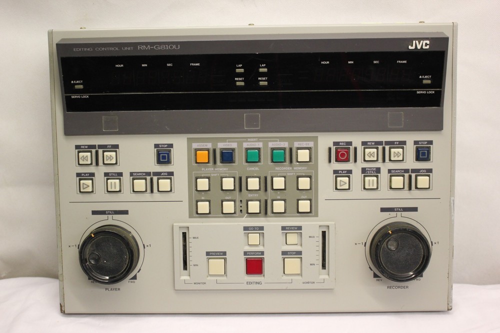 JVC RM-G810U EDITING CONTROL UNIT PARALLEL EDITING CONTROLLER UNTESTED