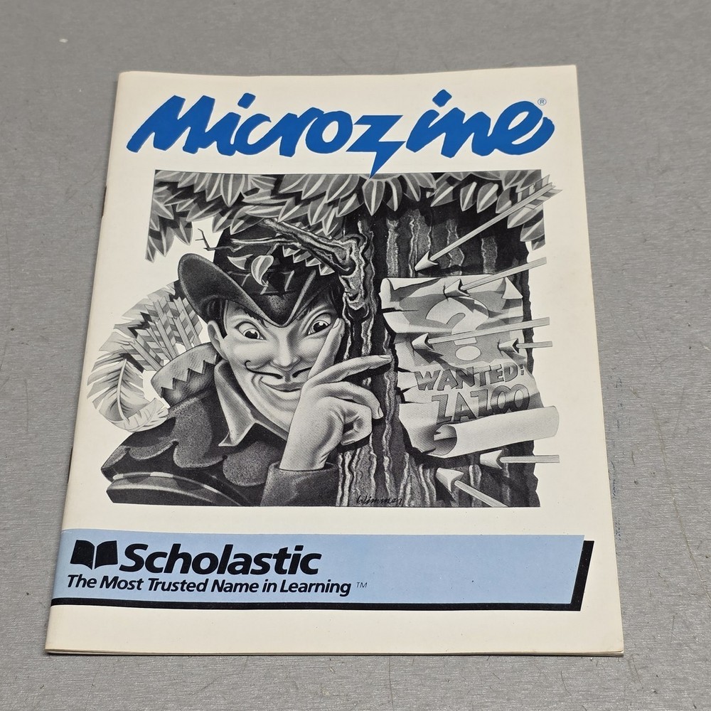 Microzine Scholastic Vintage Educational Software Manual Booklet