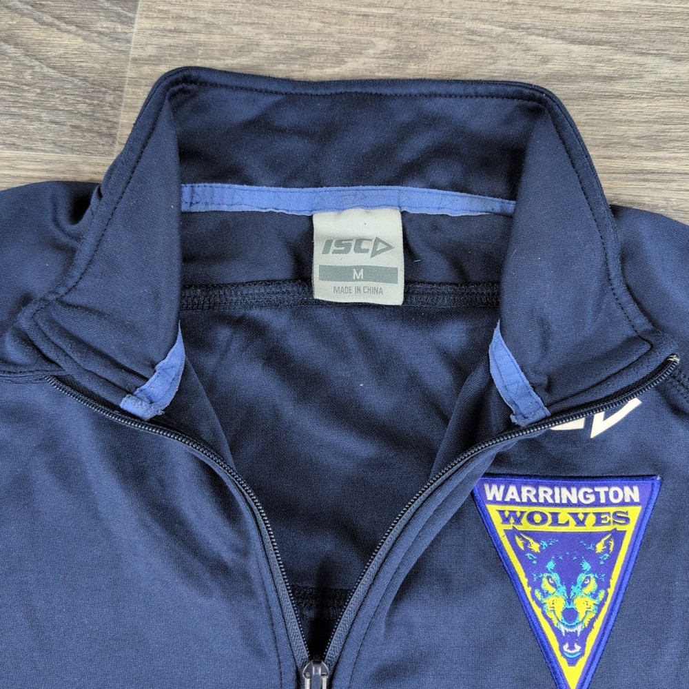 Warrington Wolves Men’s Training Tracksuit Jacket Quarter Zip Size Medium Rugby