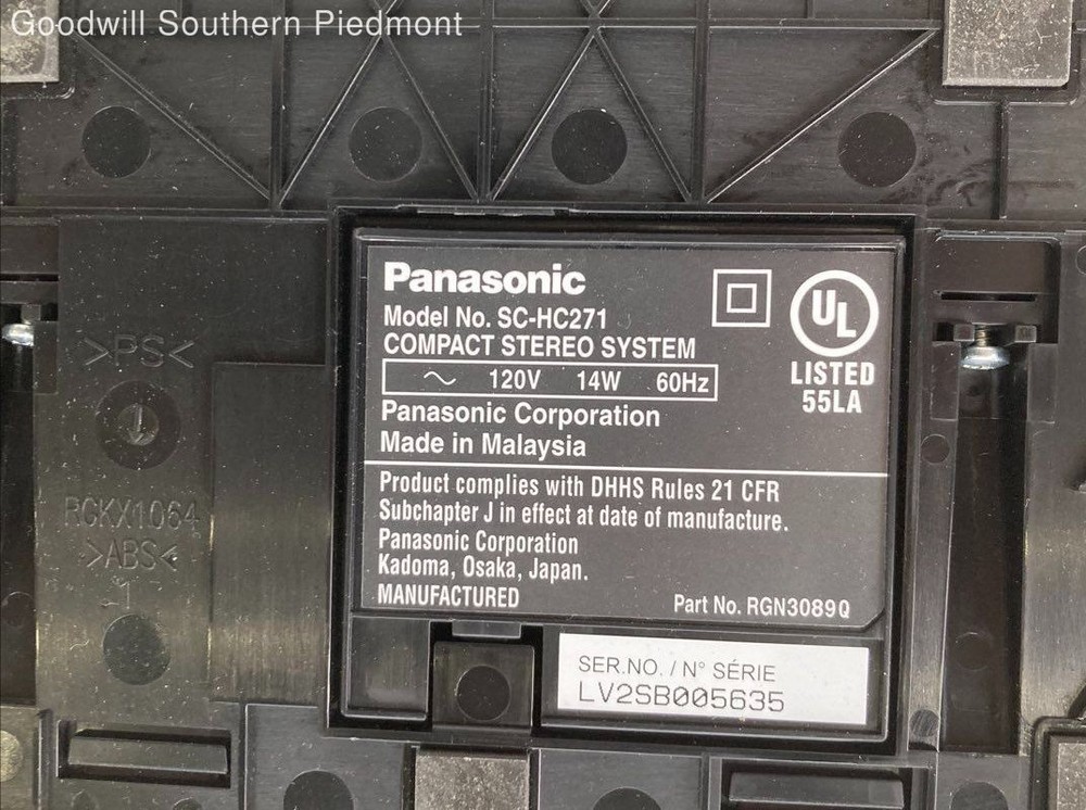 Panasonic SC-HC271 CD Player Compact Stereo System iPod Dock - Tested