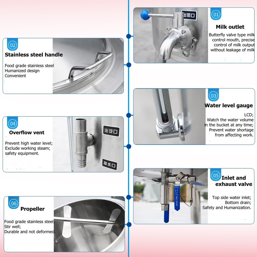 Kolice 200L Commercial Milk Pasteurization Machine Pasteurizer with refrigerated