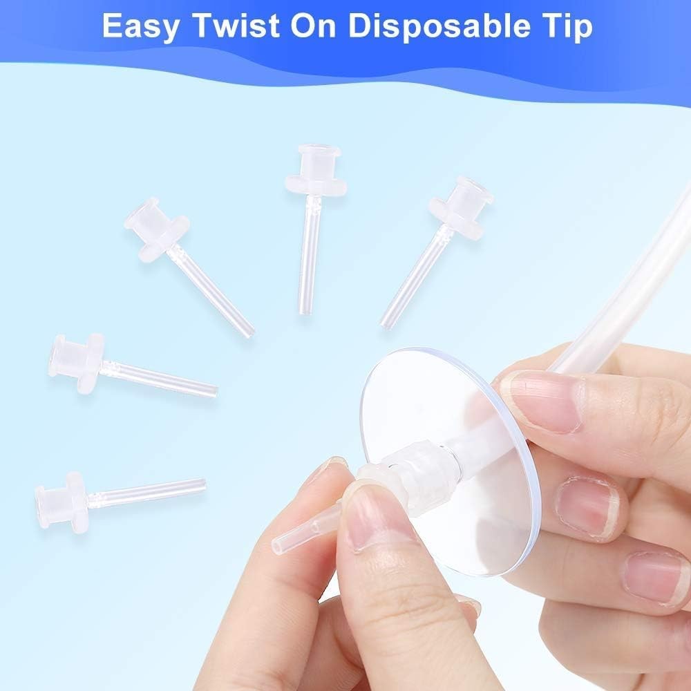 60 Pack Disposable Tips for Ear Washer, Replacement Washer Tips-...