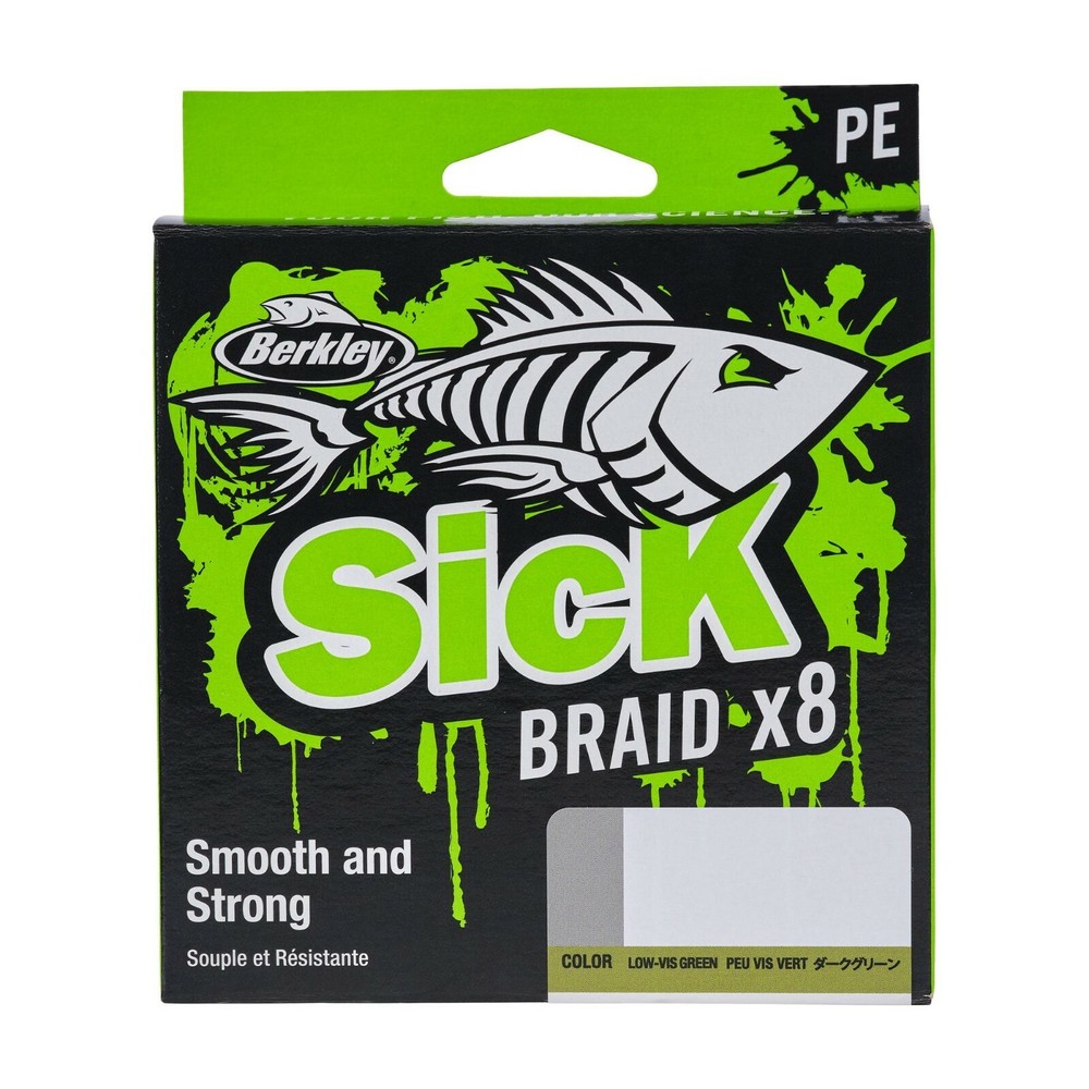 Berkley NEW Sick Braid 8 Strand - 150m Spool - Moss Green