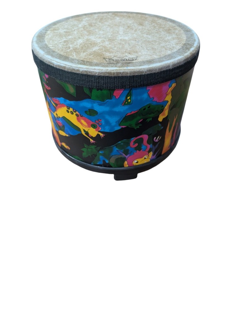 REMO Kids Percussion Rainforest Jungle Theme 10" Floor Tom Drum Great Condition