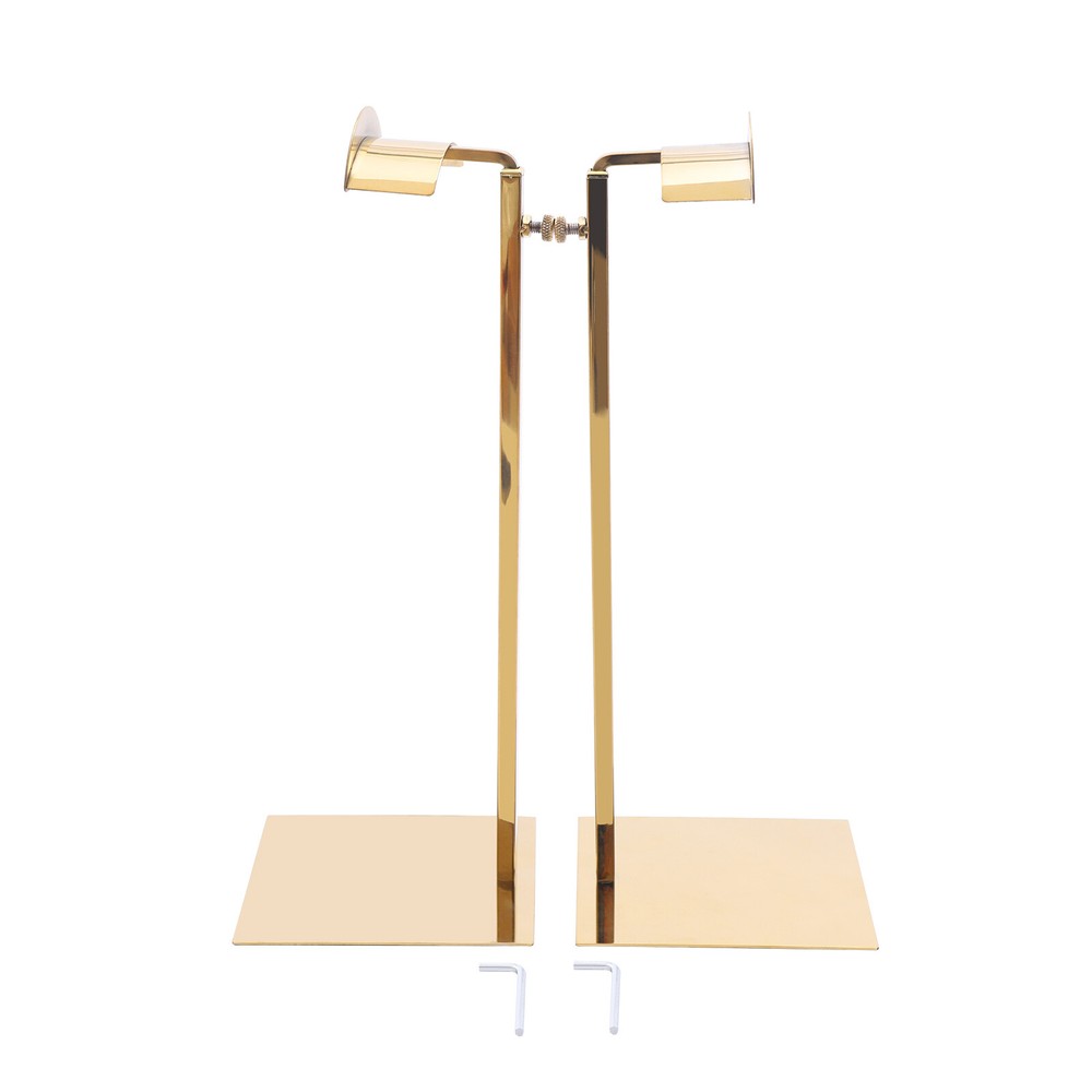2 Pack Metal Handbag Display Rack with Adjustable Height and Sturdy Base