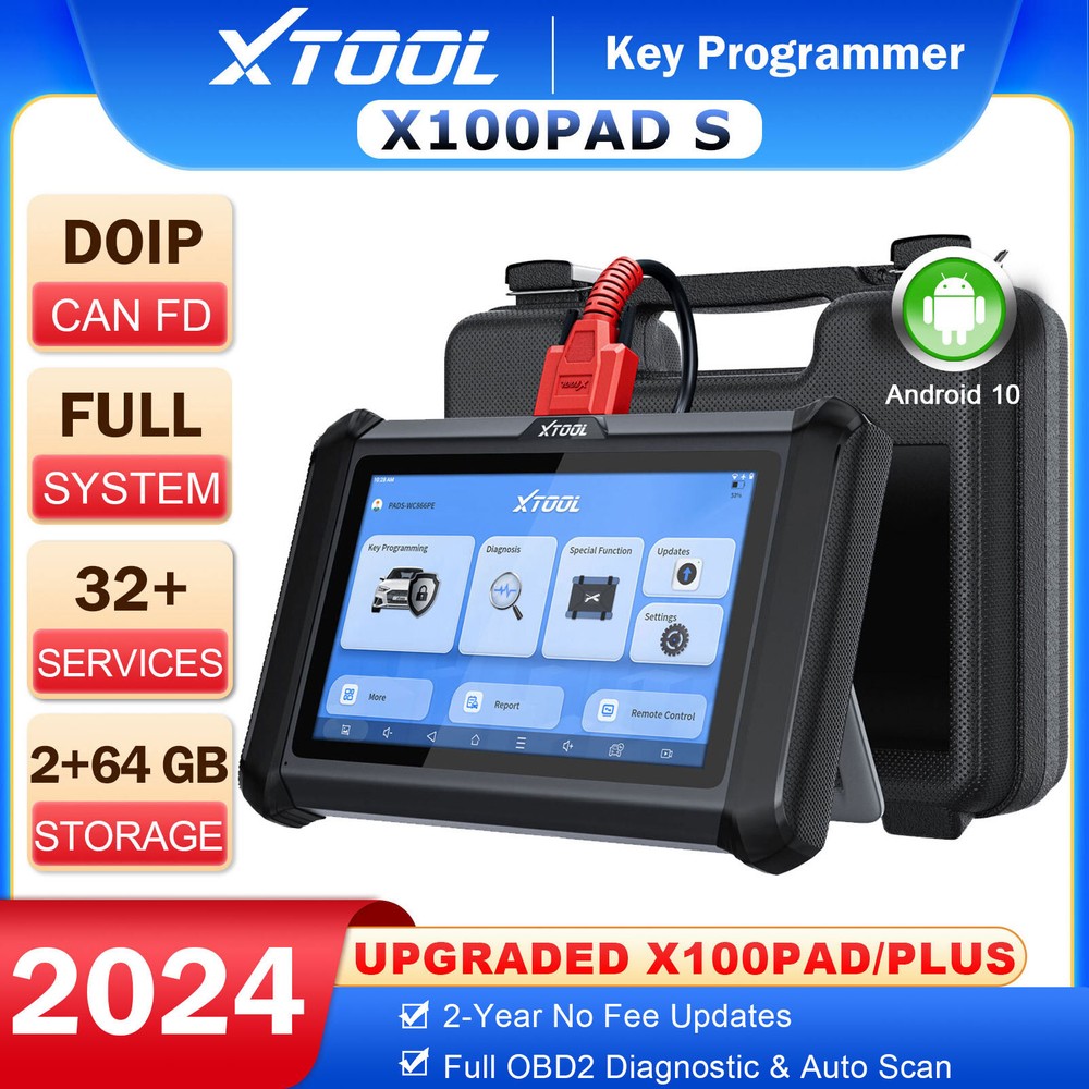 2024 XTOOL X100PADS Auto IMMO K~ey Program Full System Diagnostic Scanner+EEPROM