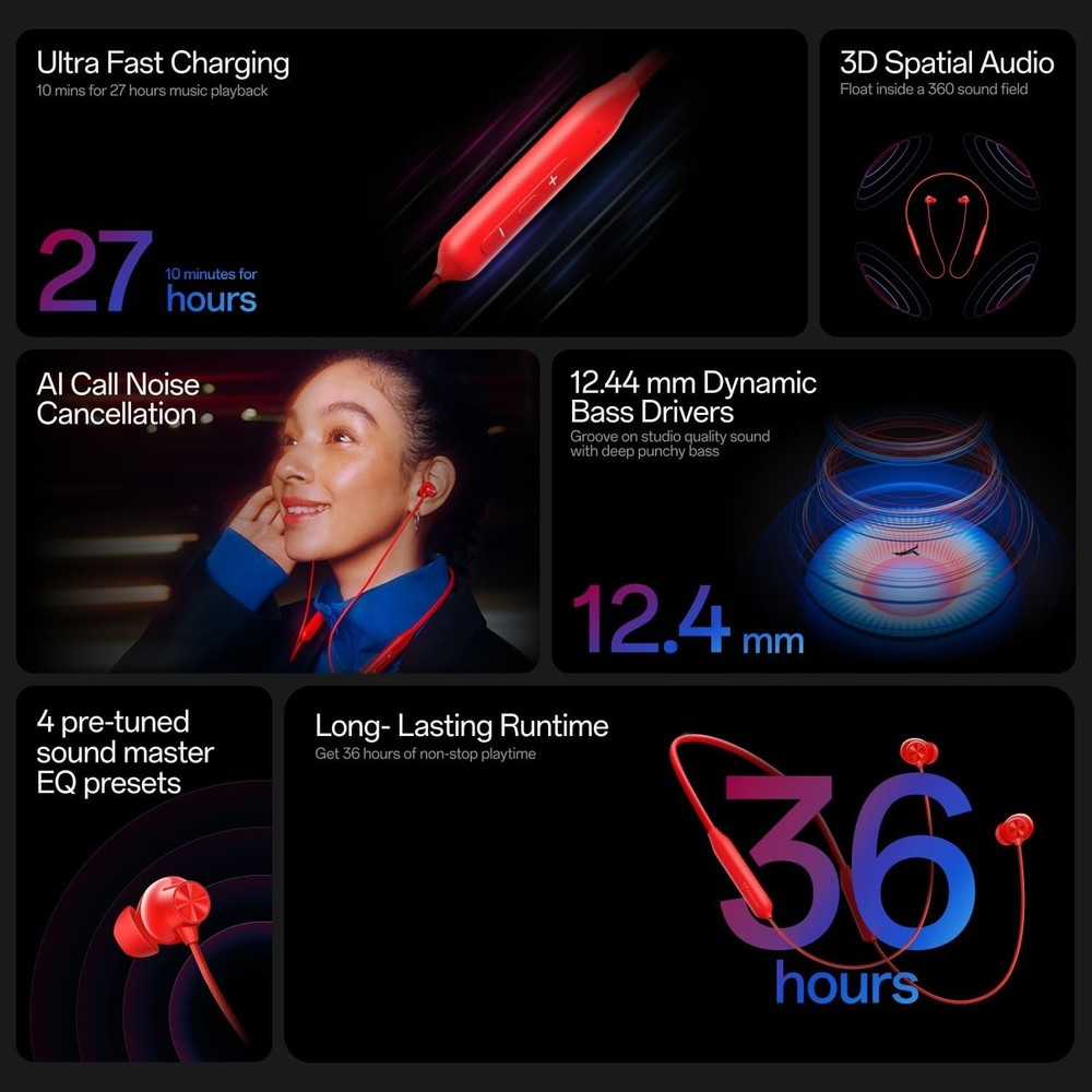 Open Box OnePlus Bullets Wireless Z2 Earphones