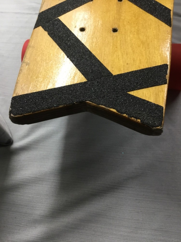 longboard or cruiser skatboard with custom cloud pattern