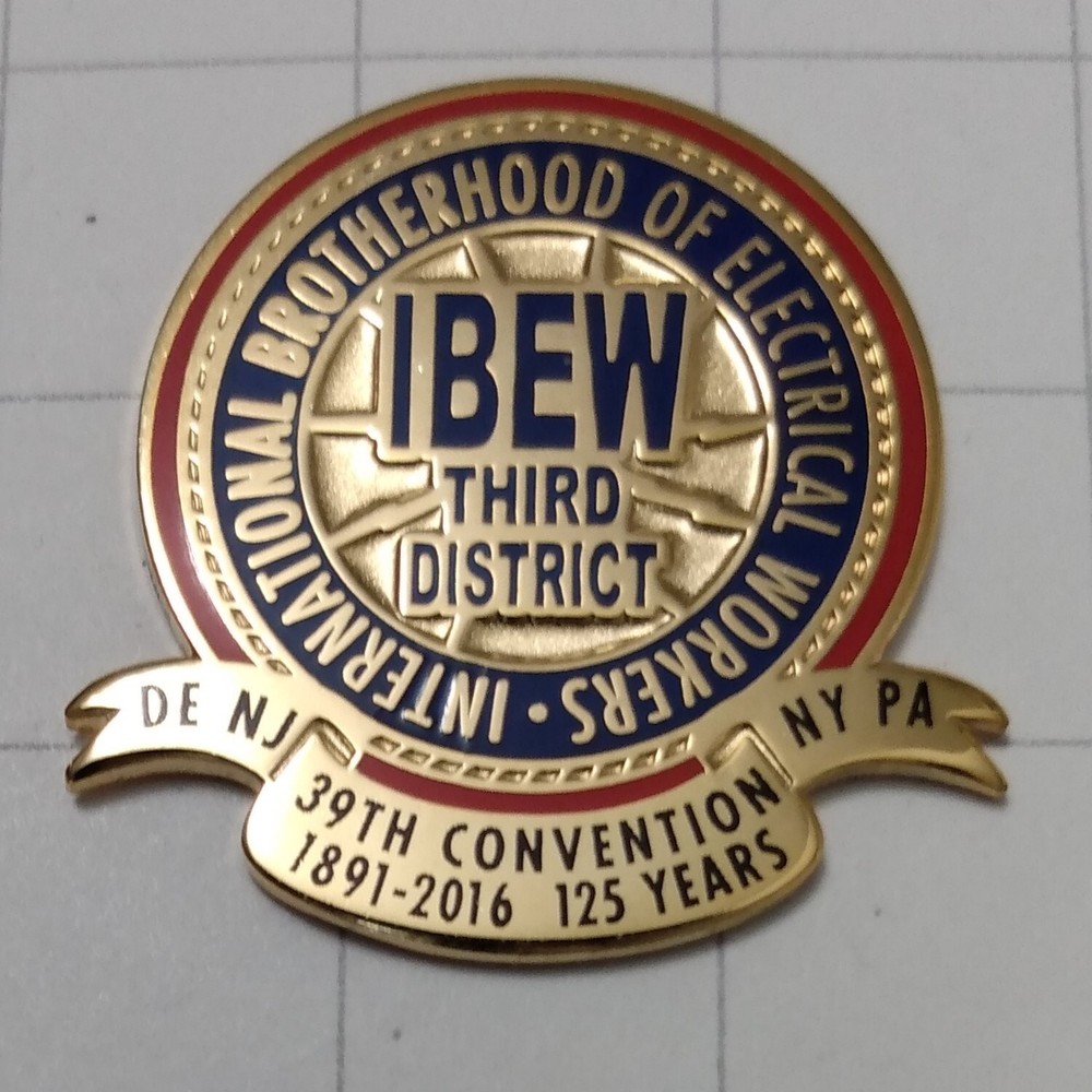 IBEW Lapel Pin 3rd District 39th International Convention 2016
